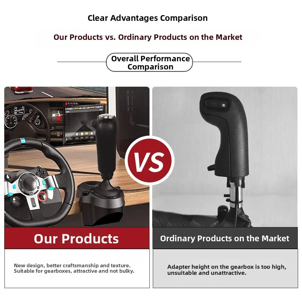 Wide Compatibility PC Racing for shifter H-type Support Gaming Gear Shift Controller Gear Shift Knob For Logitech for g29