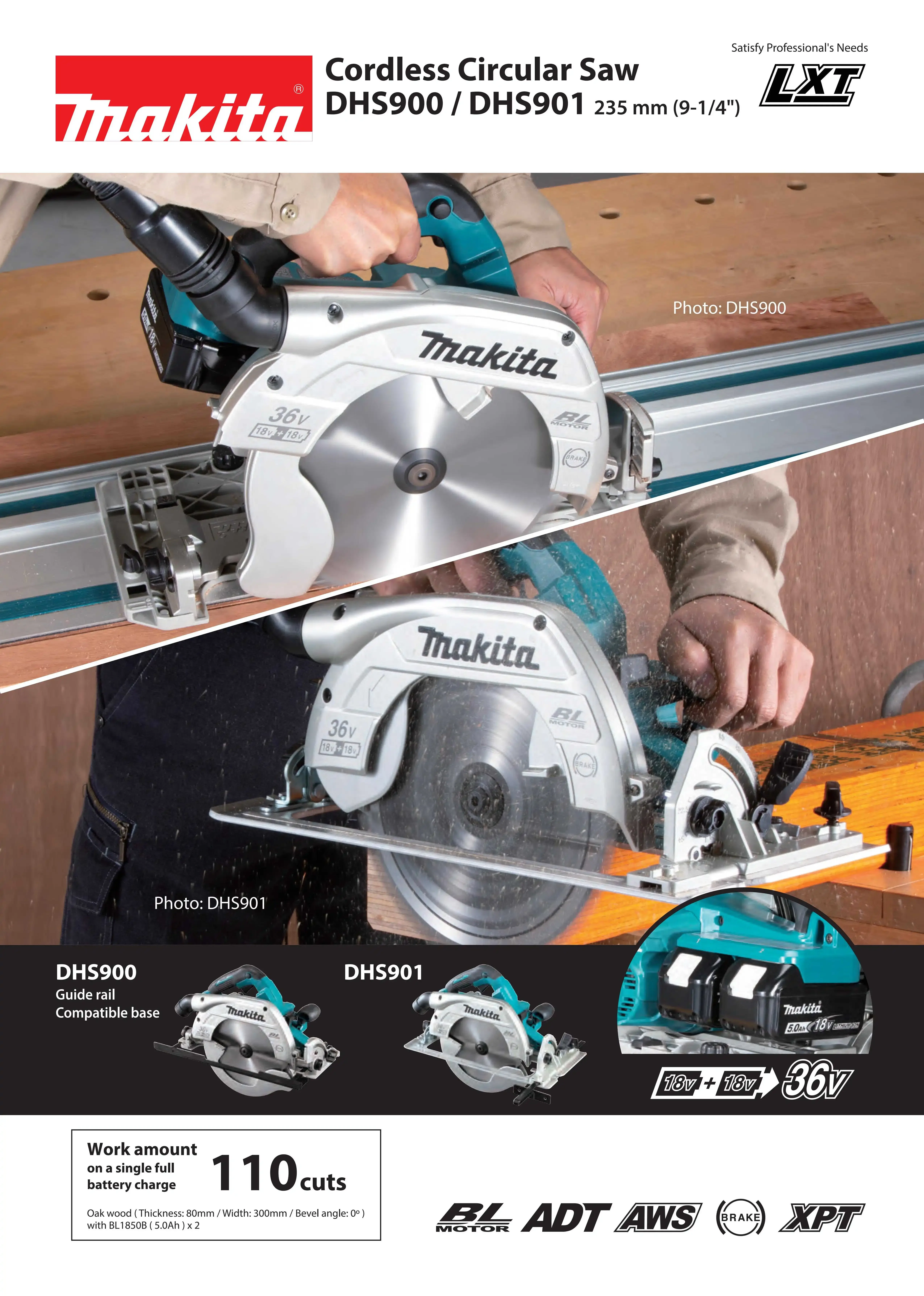 Makita DHS901Z DHS900Z  LXT Brushless Cordless 235MM 9-1/4\