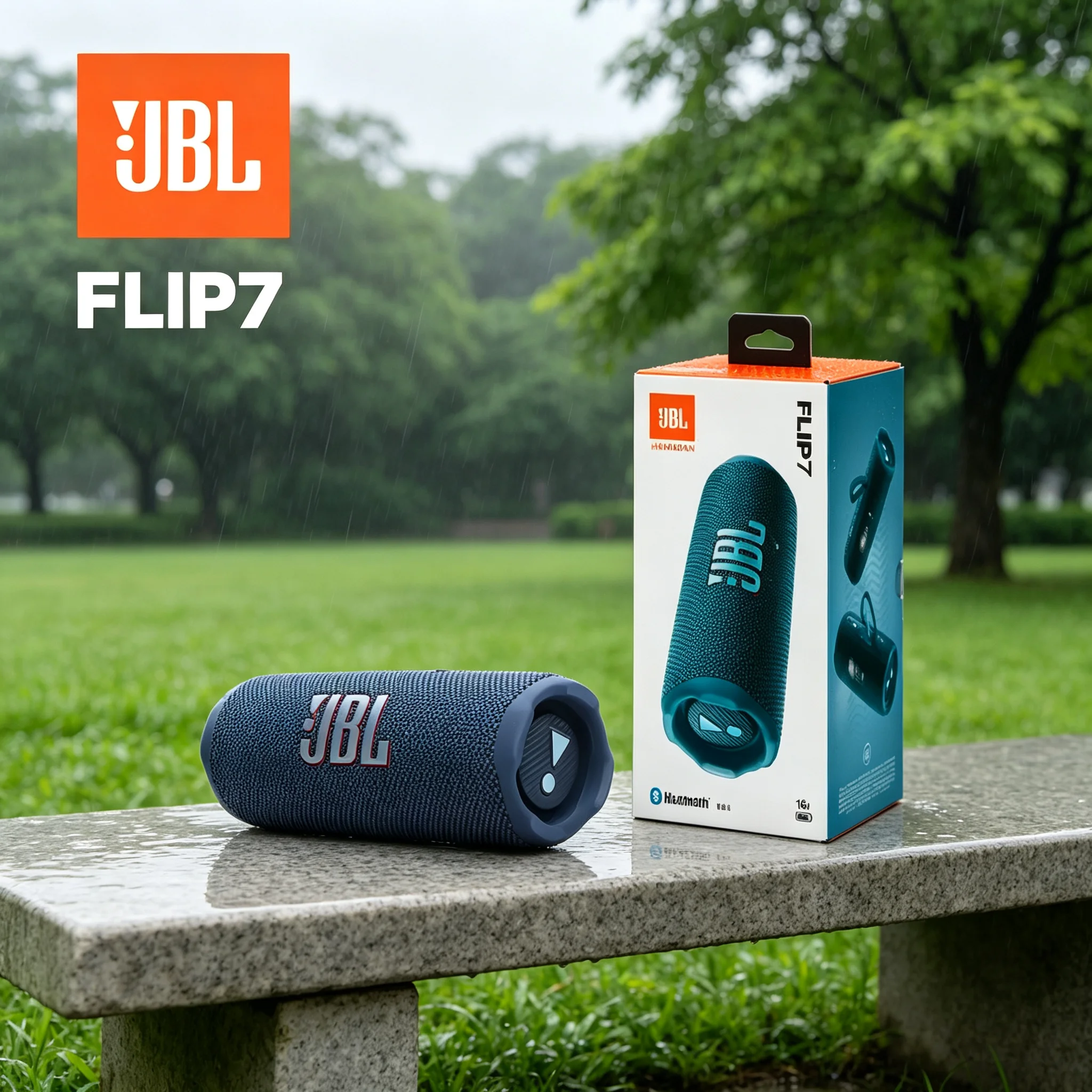 JBL FLIP7 IP68 Waterproof Wireless Speaker, AI Enhanced Sound Hands-Free Call for Camping Hiking and Pool Use
