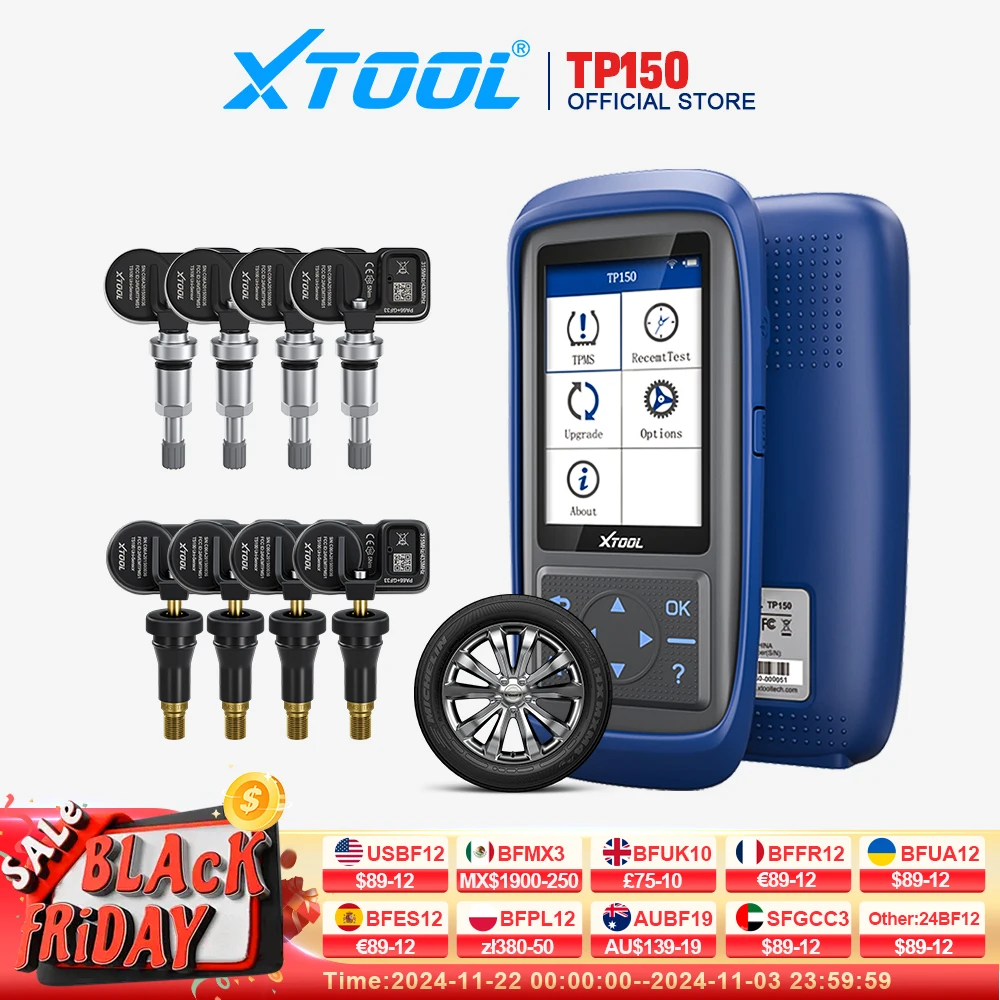 XTOOL TP150 WIFI TPMS Programming Diagnostic Tool Activate All Sensor Work On 315 433MHz Tire Pressure Monitor Read Clear DTCs