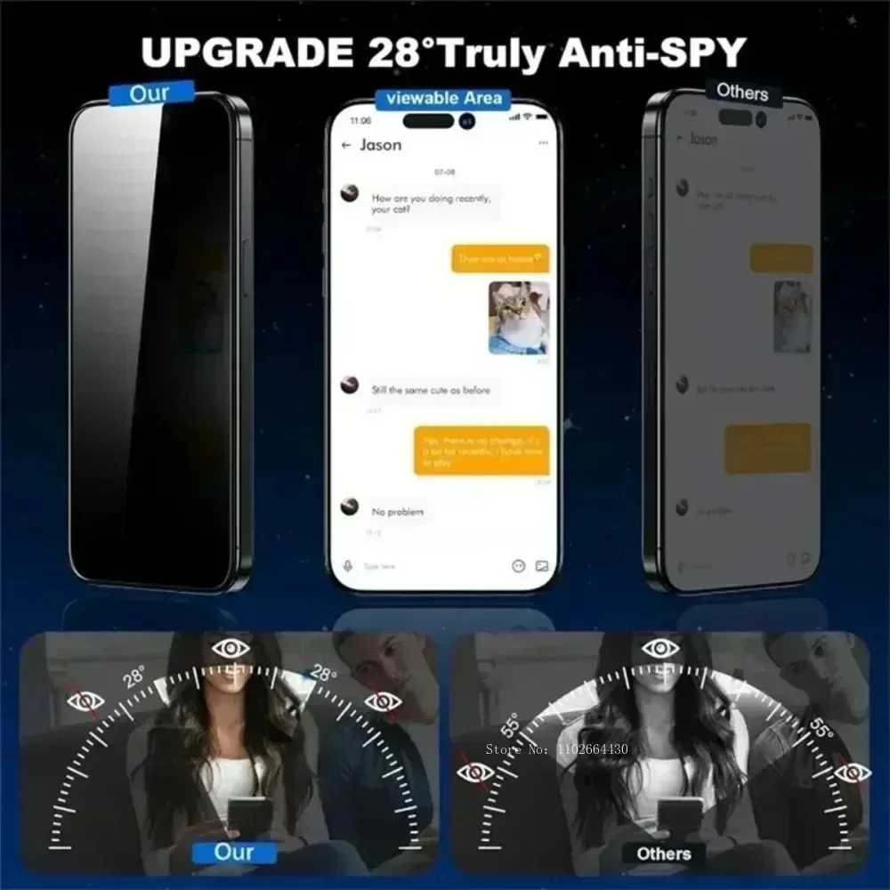 4 قطعة مكافحة مختلس النظر جاسوس الزجاج انفجار فيلم ل XiaoMi 12X 13 لايت 14 Civi 12S الترا 15 11T برو الخصوصية واقي للشاشة