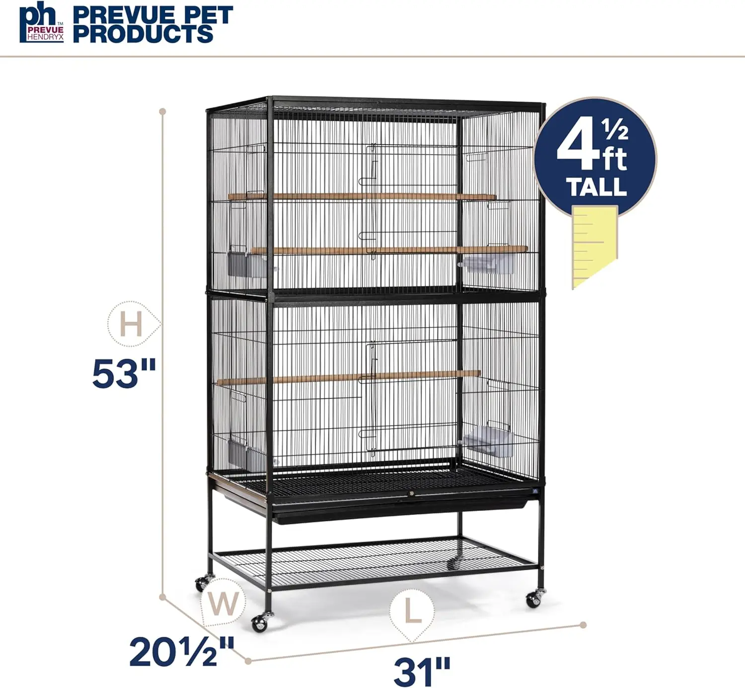 

Prevue Pet Products Wrought Iron Flight Cage with Stand F040 Bird Cage