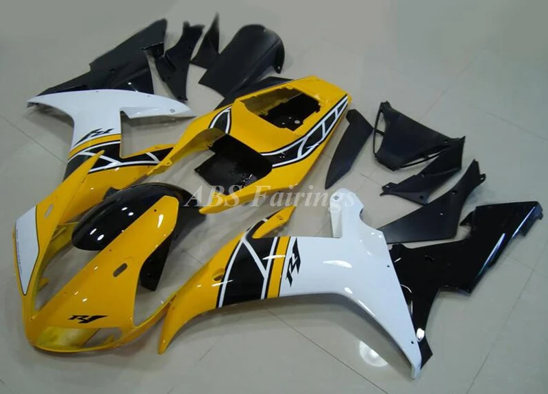 New ABS Whole Motorcycle Fairings Kit Fit For YAMAHA R1 2002 2003 02 03 Bodywork Set Custom Yellow White