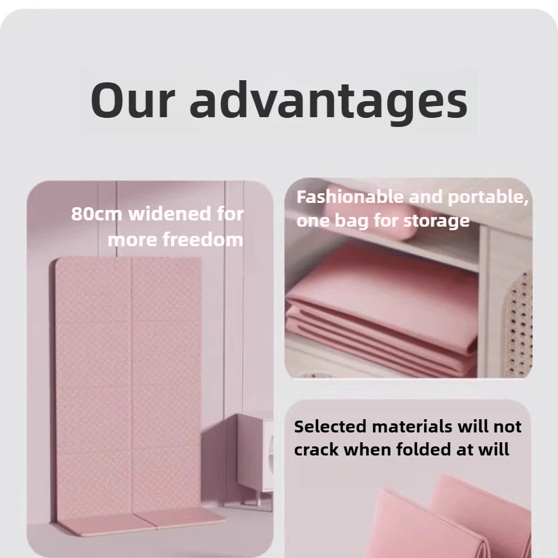 صديقة للبيئة TPE طوي اليوغا حصيرة على الوجهين عدم الانزلاق السفر اللياقة البدنية ممارسة حصيرة ل بيلاتيس والتدريبات الأرضية