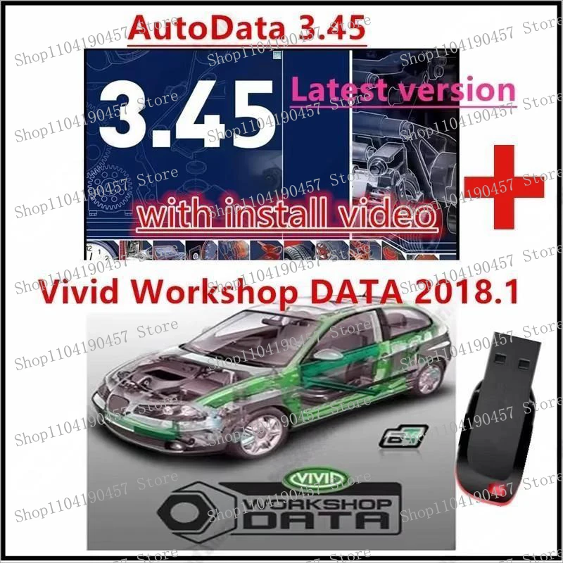 

2024 Hot Car Repair Software AutoData 3.45 + Vivid Workshop Data Atris-Stakis Technik 2018.01V Multi languages with inst