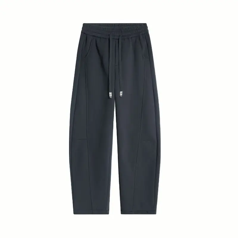 Mens American Casual Curved Pants Spring Autumn Loose Straight Heavyweight Sport Trousers 2026 New