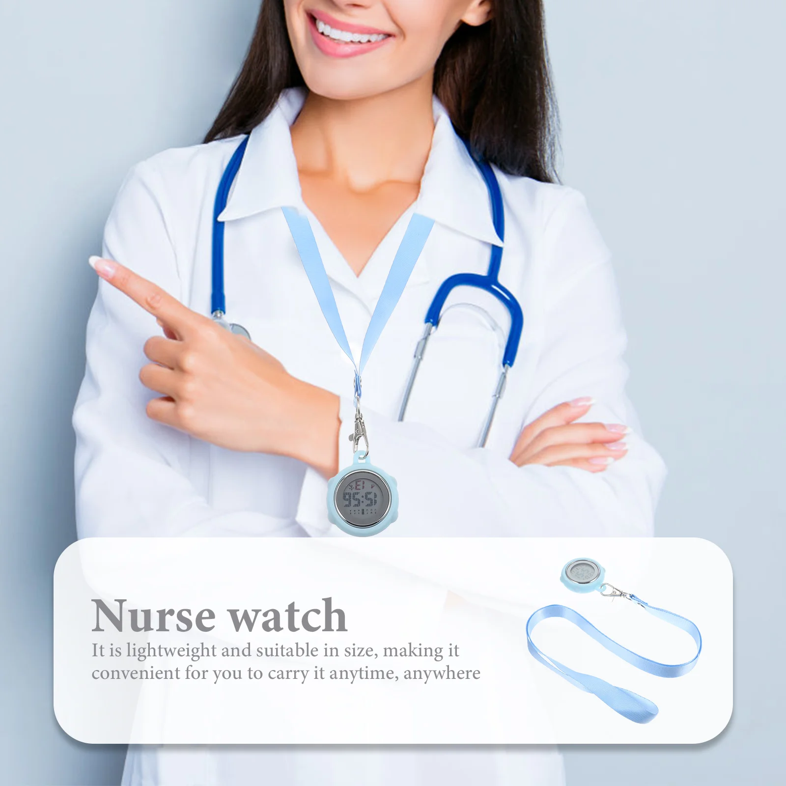 ساعة جيب للممرضات بتصميم سلسلة مفاتيح، توقيت دقيق لهدايا الموظفين الطبيين، ساعات ممرضة للنساء