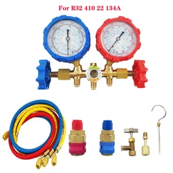 For R410A R32 R404A R134A Car Air Conditioning Pressure Manifold Gauge Hose Kit Refrigerant Pressure Gauge Air Conditioning Tool