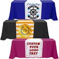 Custom Digital Print Table Runner with Business Logo Or Personal Text for Birthday Wedding Party Decoration