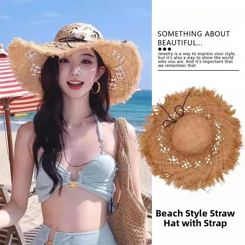 women's-summer-laffey-straw-hat-hollow-out-design-beach-sunshade-large-brim-photography-hat-breathable-comfortable-lightweight