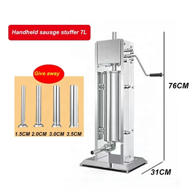آلة السجق اليدوية آلة حقنة شرجية عمودية تجارية 3L/5L/7L