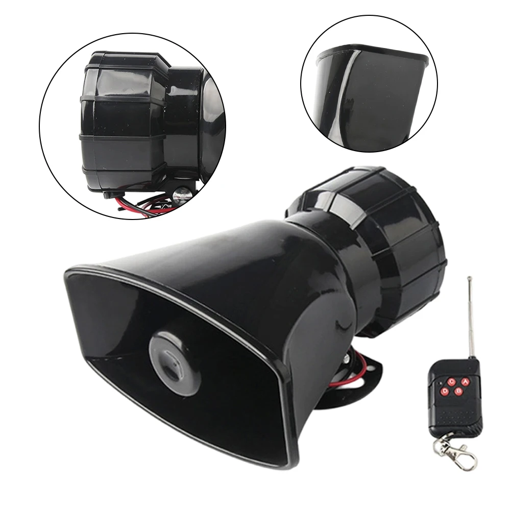 Parking Security Car Alarm Siren Wireless Speaker Multi-tone Sound Mounting Bracket Included Microphone Included For Motorcycles