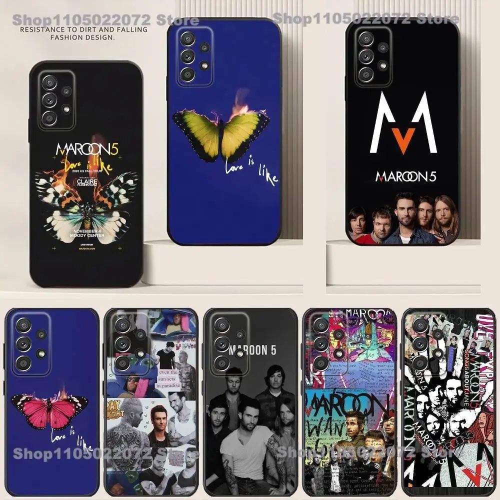 

M-Maroon 5 Love Is Like Phone Case For Samsung S24,21,22,23,30,Ultra,20,Plus,Note,10,9,Black soft silicone case