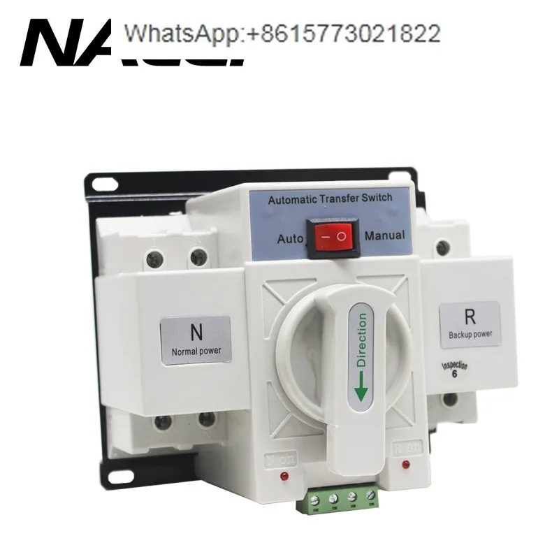 230V Micro Break Mini Dual Power Automatic Transfer Switch NLQ1-63/2P 63A White English ATS