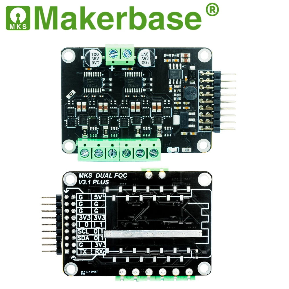 Makerbase SimpleFOC Dual Brushless Micro FOC 3.1 Servo with Current Loop For BLDC Motor Compatible with ESP32