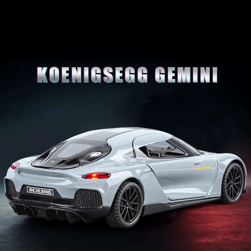 1/32 simulated KNSG Gemini Supercar Miniature Diecast Mode Alloy Luxury Racing Car collection display Vehicle Toy one piece gift