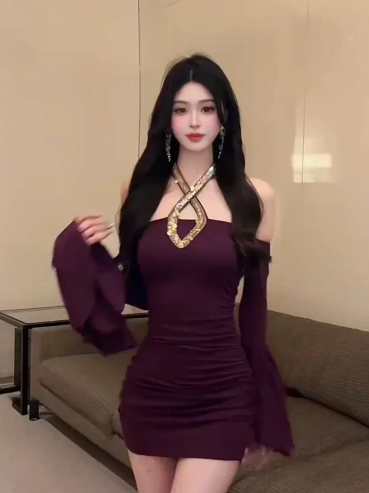 

XZY Ele Heavy Rhinestone Netie Dr Women's plus Size Spring Season Wrap around Skirt Casual Sle A-Line Dr