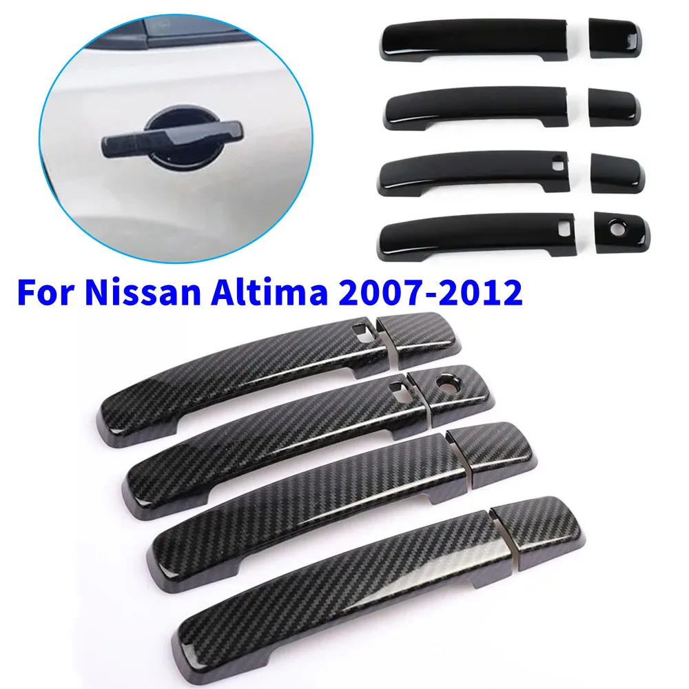 

1 Set For Nissan Altima 2007-2012 Exterior Door Handle Frame Cover Trim With Smartkey ABS Protective Sticker Accessories