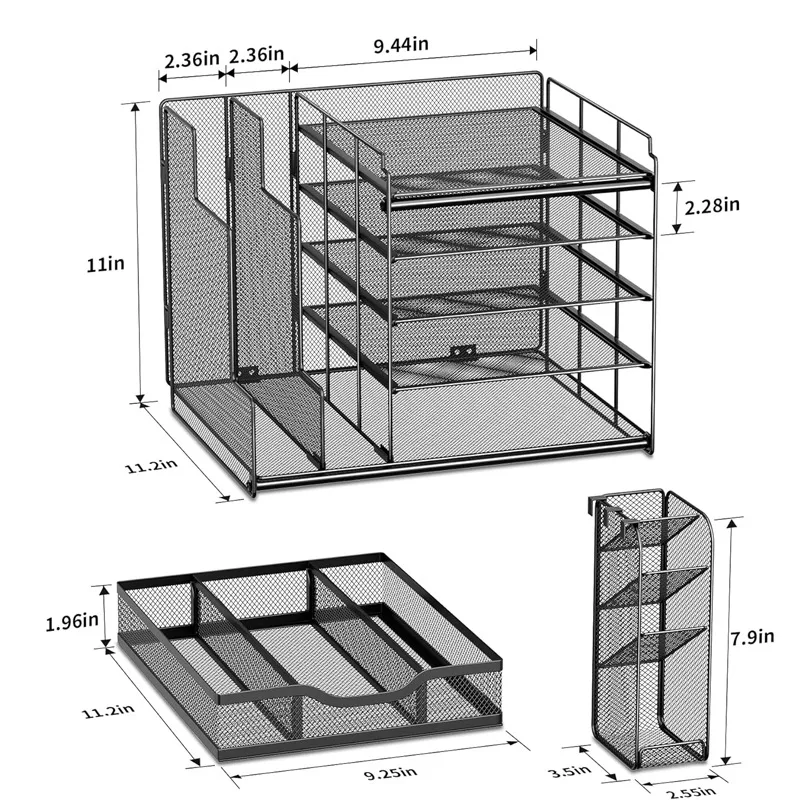 Multi-layer Desktop Office Supplies File Storage Rack