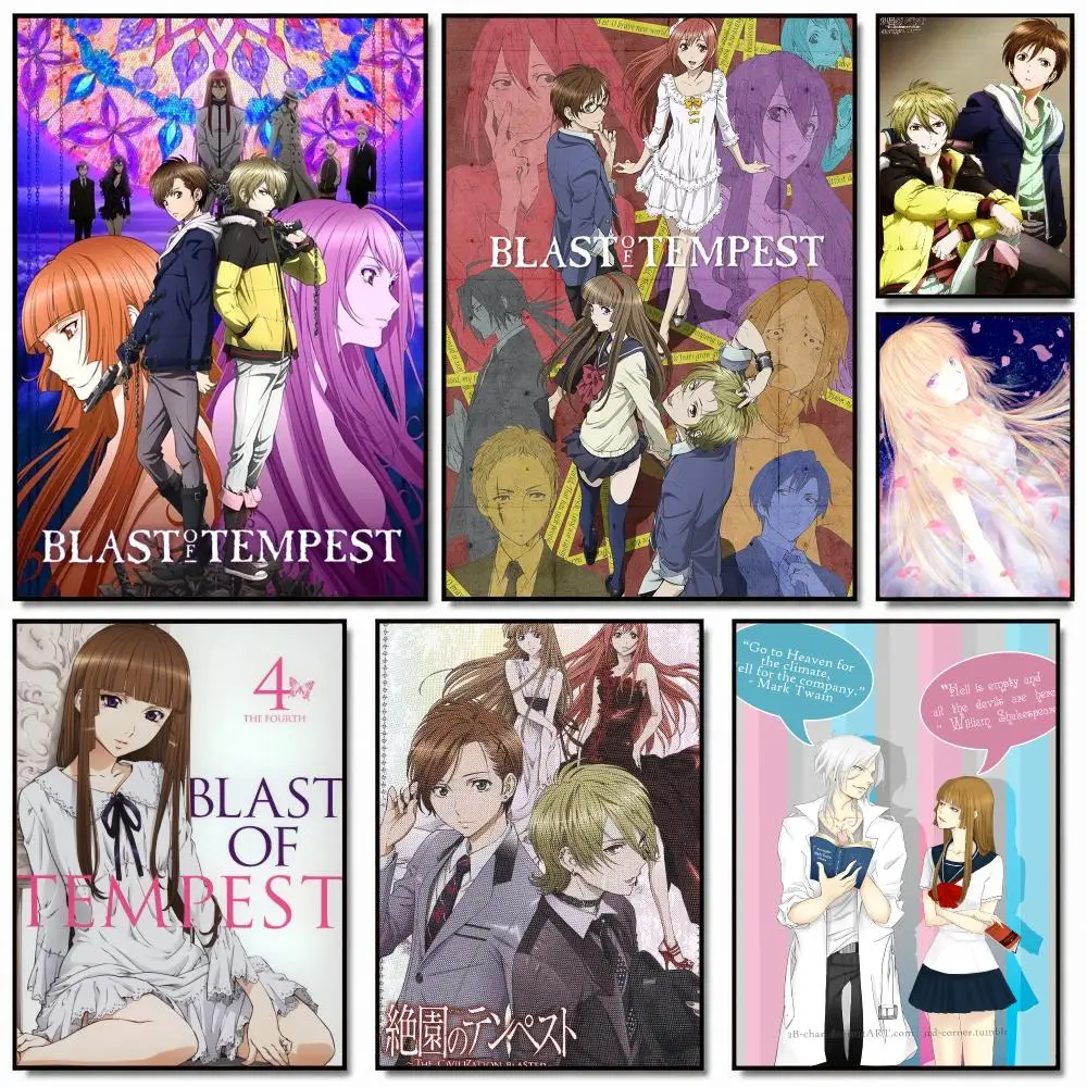 anime B-Blast of Tempest-T Painting Calligraphy Artwork for Home Bedroom Office Wall Decoration Gift