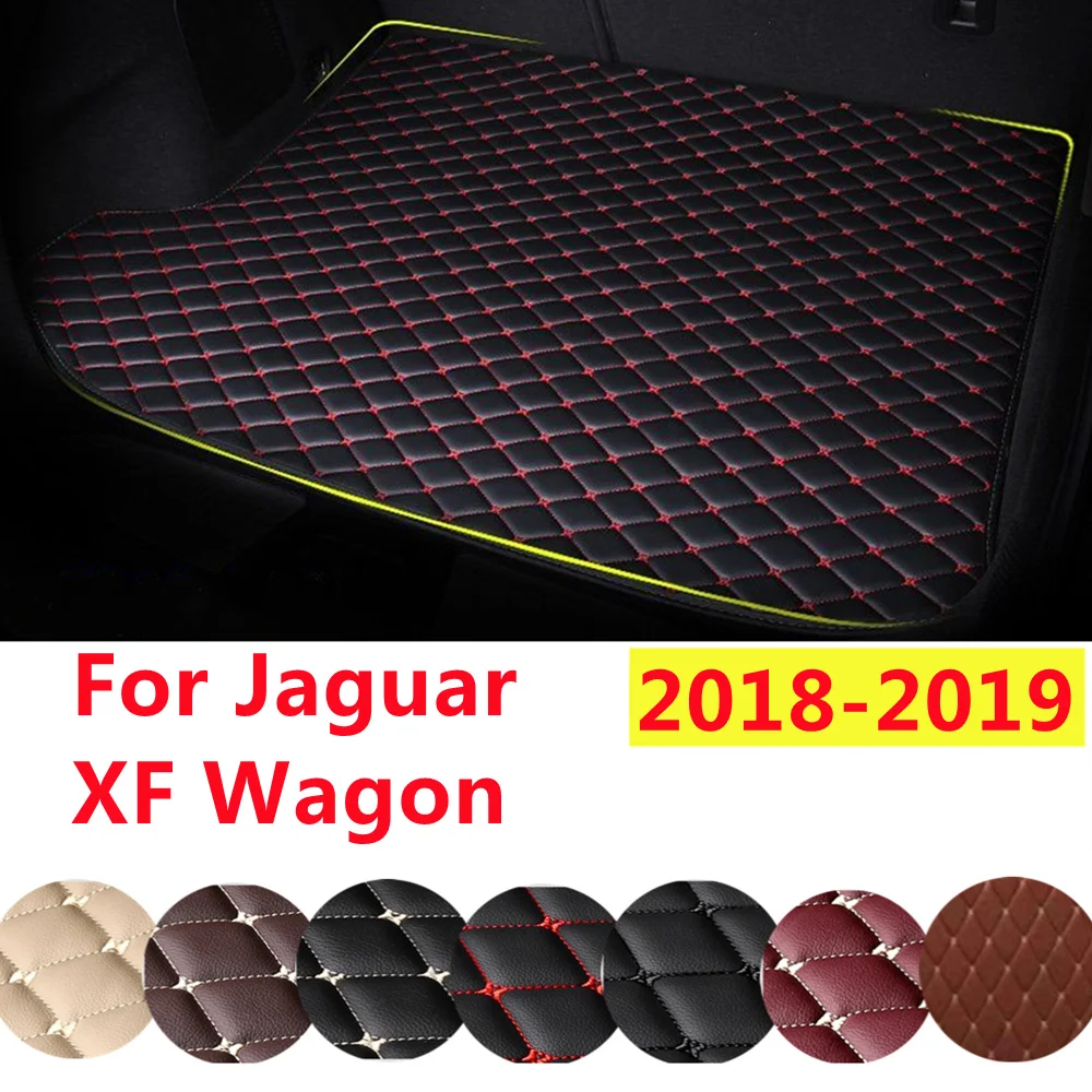 YJ XPE Leather All Weather Custom Fit For Jaguar XF Wagon 2019 2018 AUTO Accessories Car Trunk Mat Rear Cargo Liner Cover Carpet