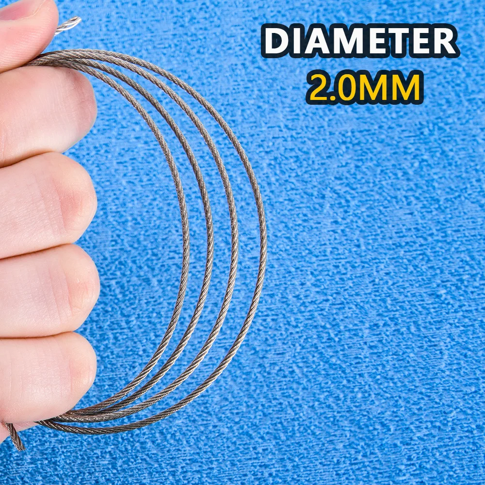 Dia 0.5MM-2MM Model Traction Cable Military Steel Cable Construction Sand Table Scene Modification Accessories Materials 1Bag