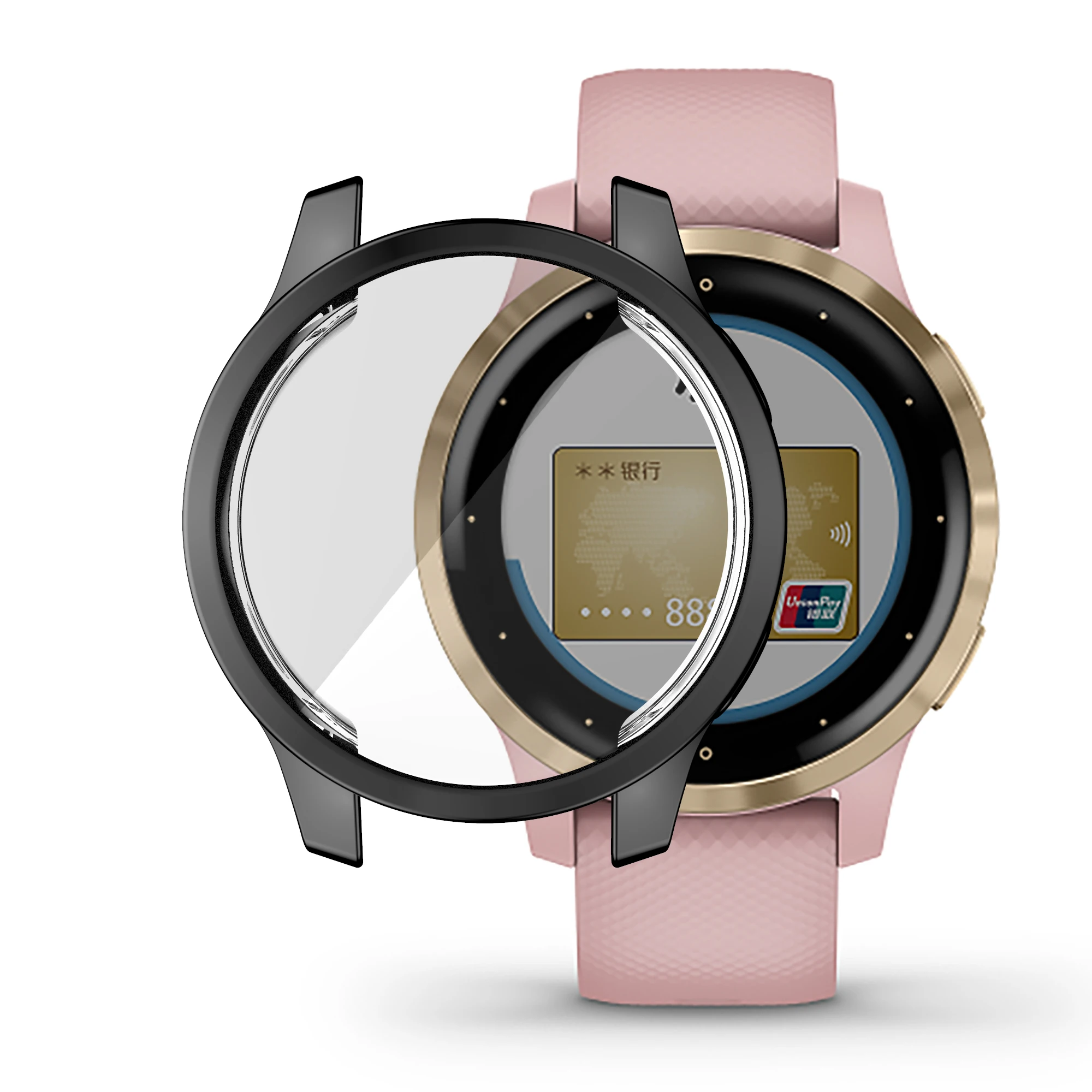 Protective Case For Garmin Venu 2 / 2S Smart Watch TPU Plating Protection Frame For Garmin Vivoactive 4 / 4S Bumper Accessories