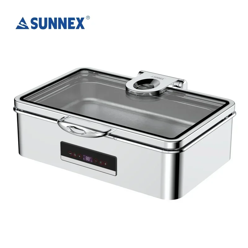 후라이펜  Sunnex Patent Electric Dry Heat Waterless Chafer Eco Friendly Steel Catering Equipment 1/1 Buffet Chafing nonstick pan