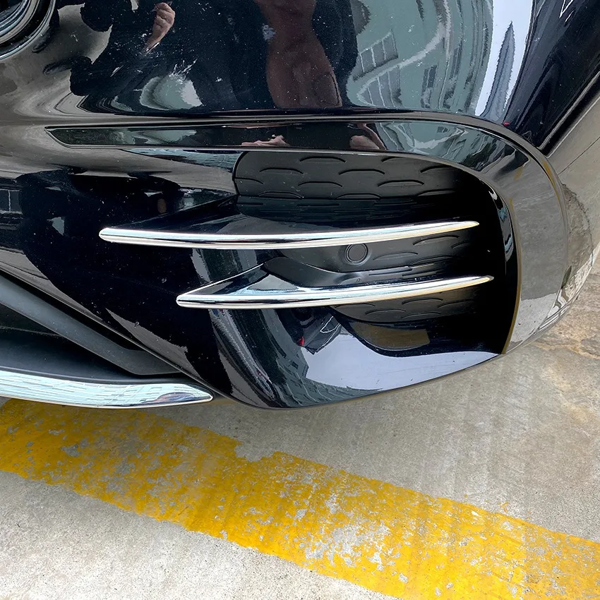 ABS製の装飾的な黒のフォグランプ,フロントバンパースポイラー,メルセデスベンツeクラスw213,e260,e300,e53,2021