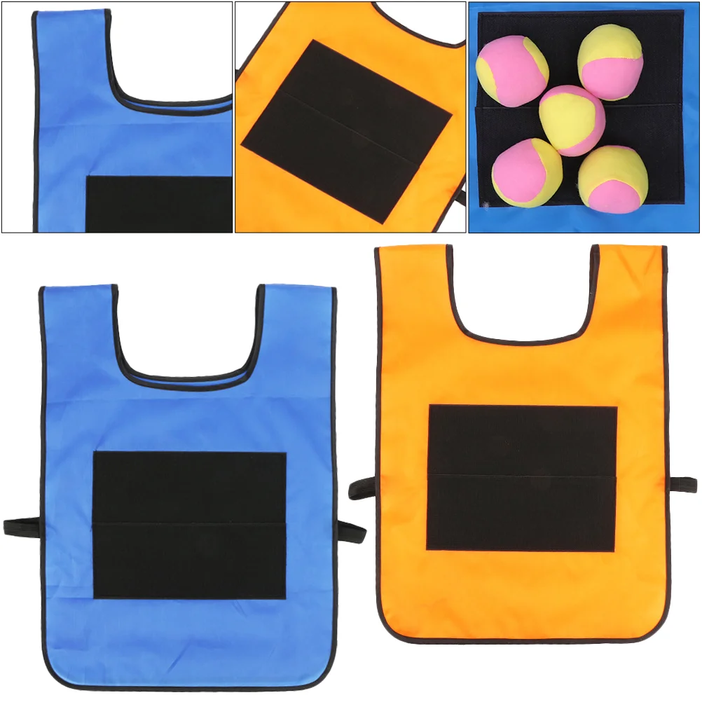 

2 Sets Sticky Jersey Ball Vest Toy Parent-children Interactive Kids Outdoor Game Toys Toddler Sponge Fabric Group Playing