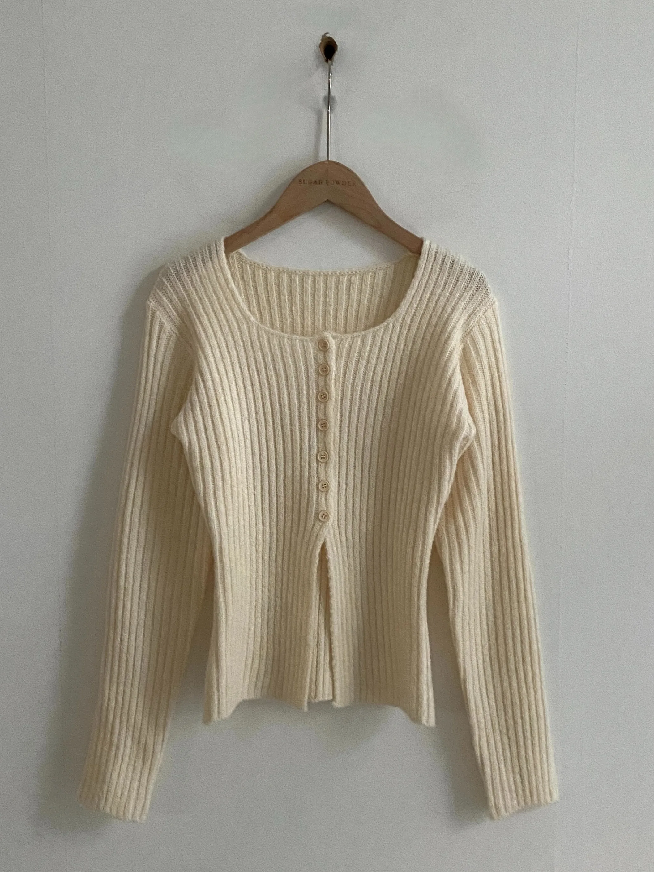 

Шикарный осенне-зимний вязаный свитер для женщин, облегающий длинный свитер с квадратным воротником, висящий Ne Sa, сплит, повседневный, для поездок на работу