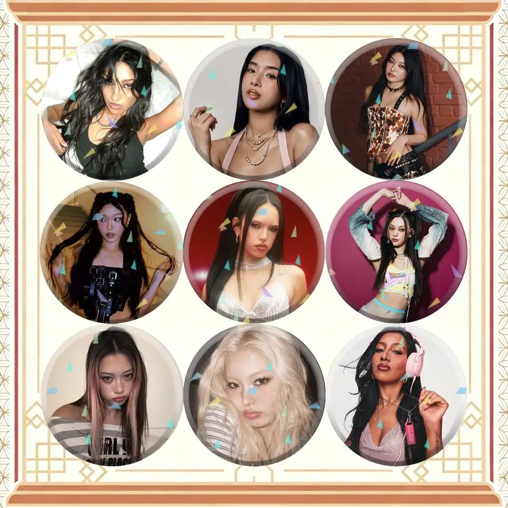 Hot Music K-KATSEYE 32/44/58mm Handmade Pins Round Brooch Badge Backpacks Clothes Jewelry Gifts