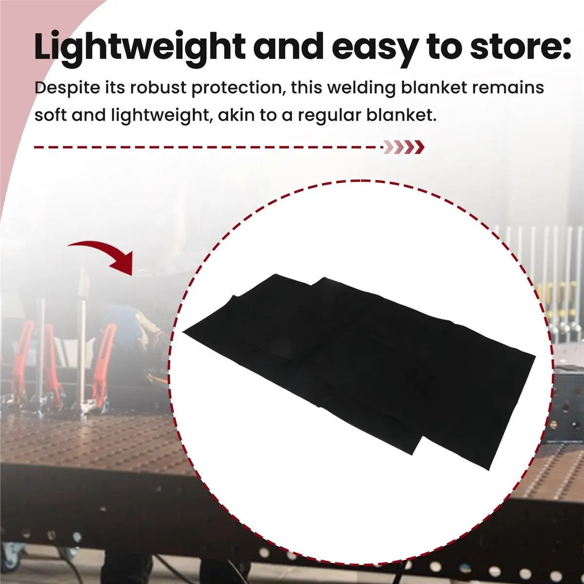 #16D Carbon Felt Welding Blanket Fireproof - High Temp Insulation Pad,Flame Retardant Protective Mat,(Pre-oxidized wire)