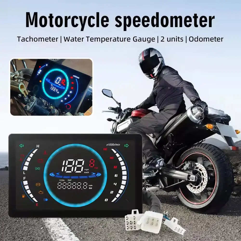 

Motorcycle Digital Speedometer Tachometer Odometer Accessory Rainproof Universal Electronic With Gauge Display Motorcycl G1p9