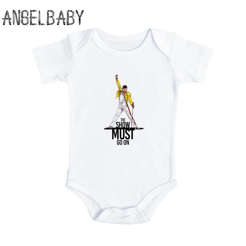 Body infantil con estampado de Freddie Mercury The Queen, pelele para bebé recién nacido, mono de verano, ropa para niño y niña