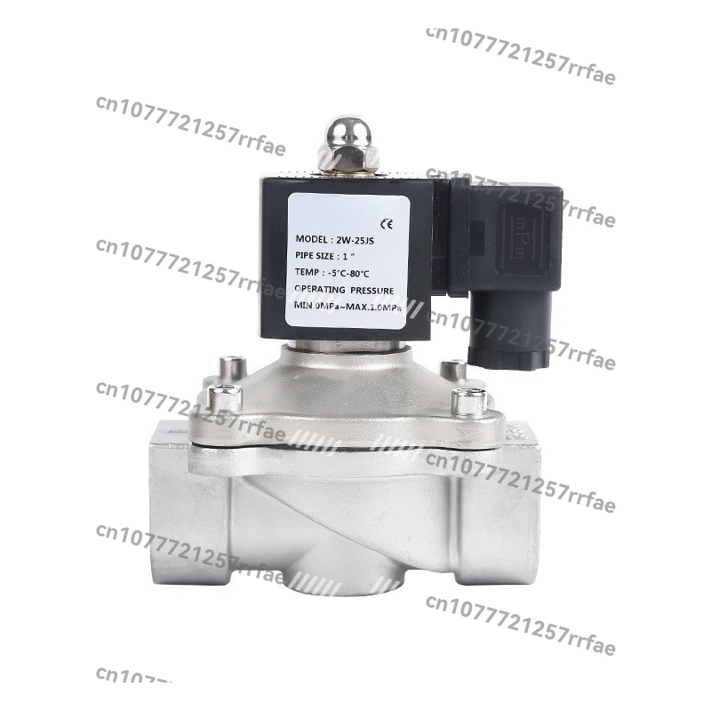 2w-stainless-steel-series-solenoid-valve-2w-25js-1-inch-stainless-steel-plastic-sealing-coil