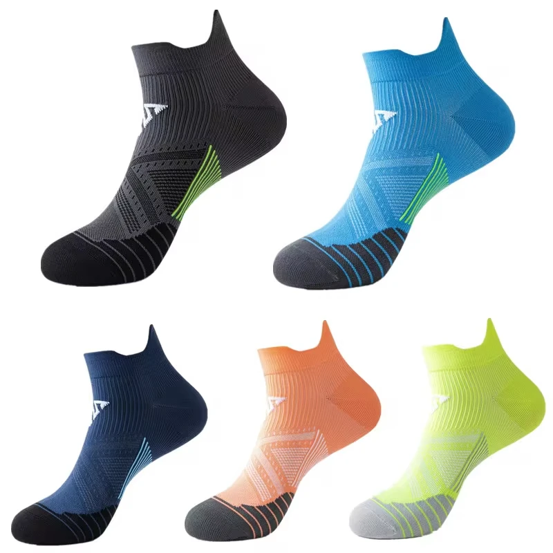 Summer Running Socks Men Outdoor Sports Quick-drying Sweat-absorbing Breathable Anti-friction Fitness Marathon Ankle Tab Socks