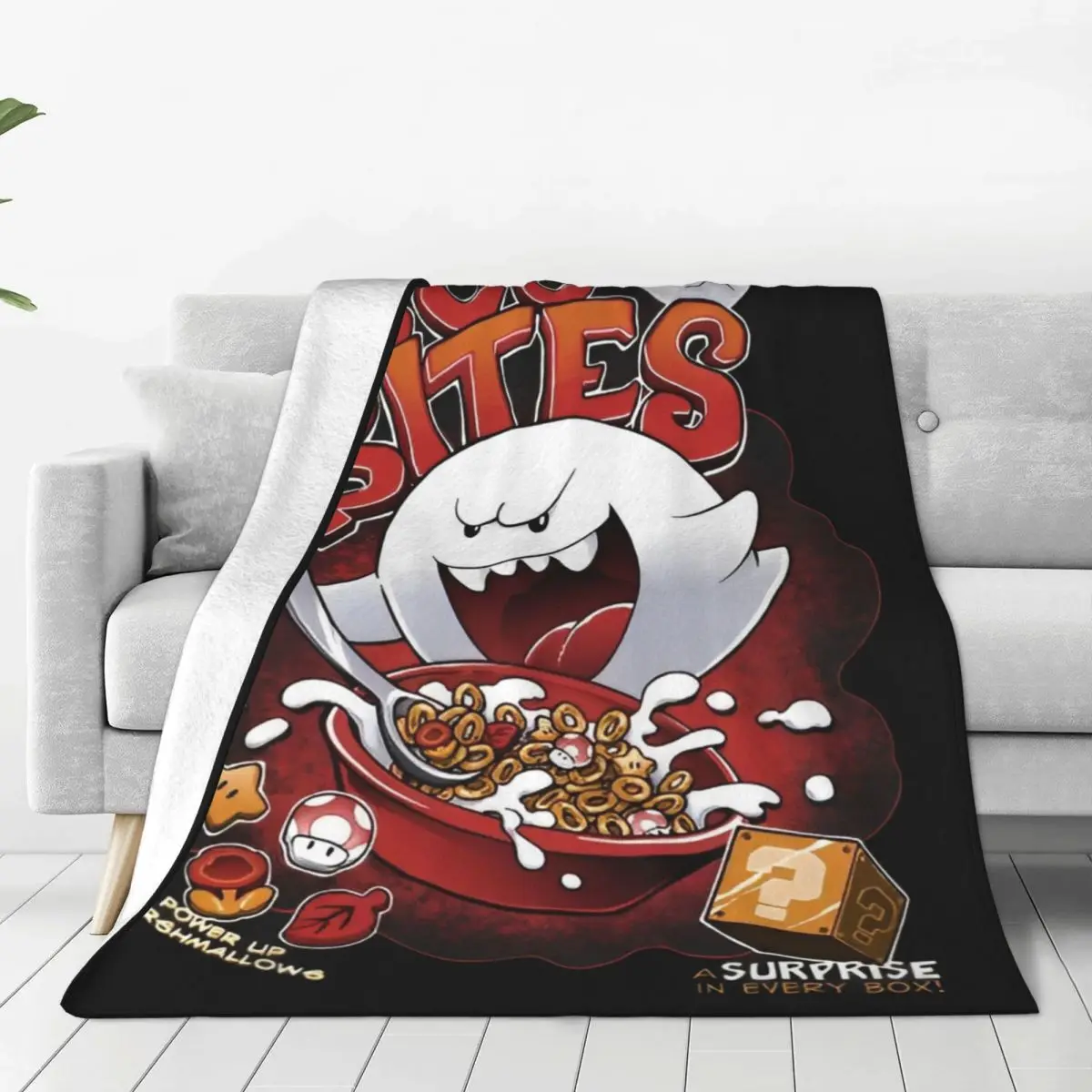 

Marios Spooky Boo Bites коралловое флисовое плюшевое одеяло для кровати, офиса, легкое тонкое покрывало