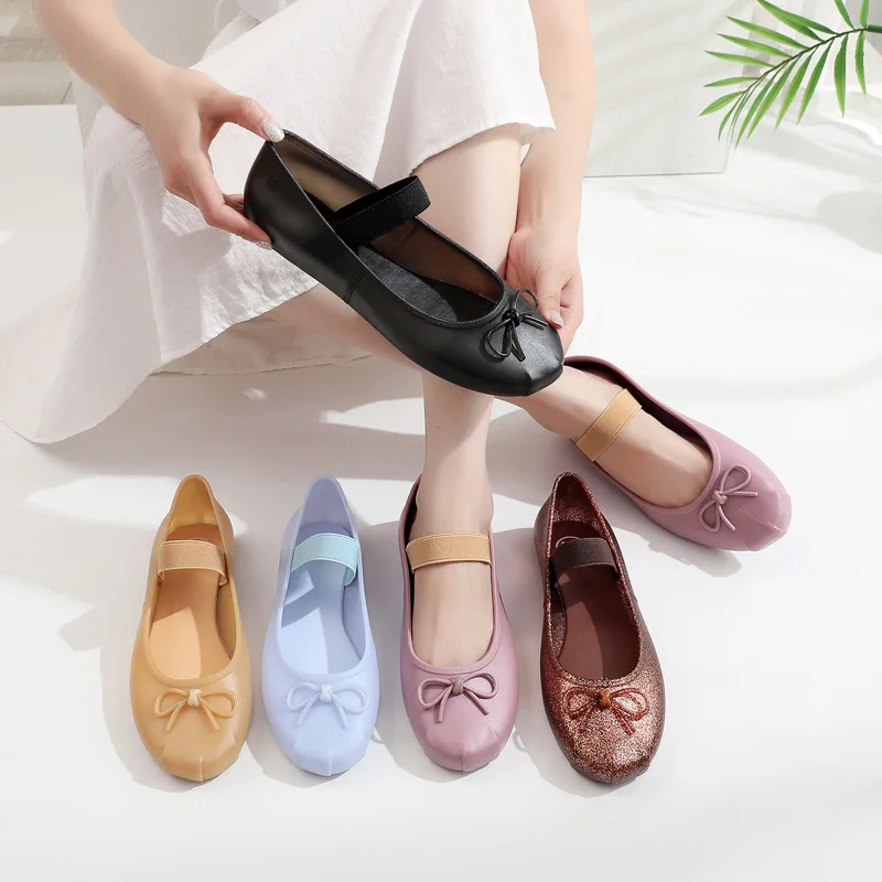 

Осенние женские балетки Baotou с бантом-бабочкой, нишевая пляжная обувь во французском стиле, женские сандалии на плоской подошве, женские туфли на плоской подошве