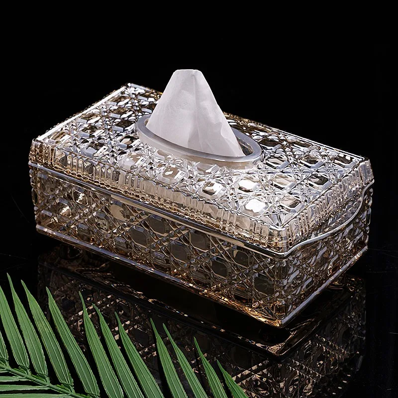 

Роскошная хрустальная коробка для салфеток: для отелей и дома, настольный органайзер для хранения салфеток, прямоугольная декоративная подставка