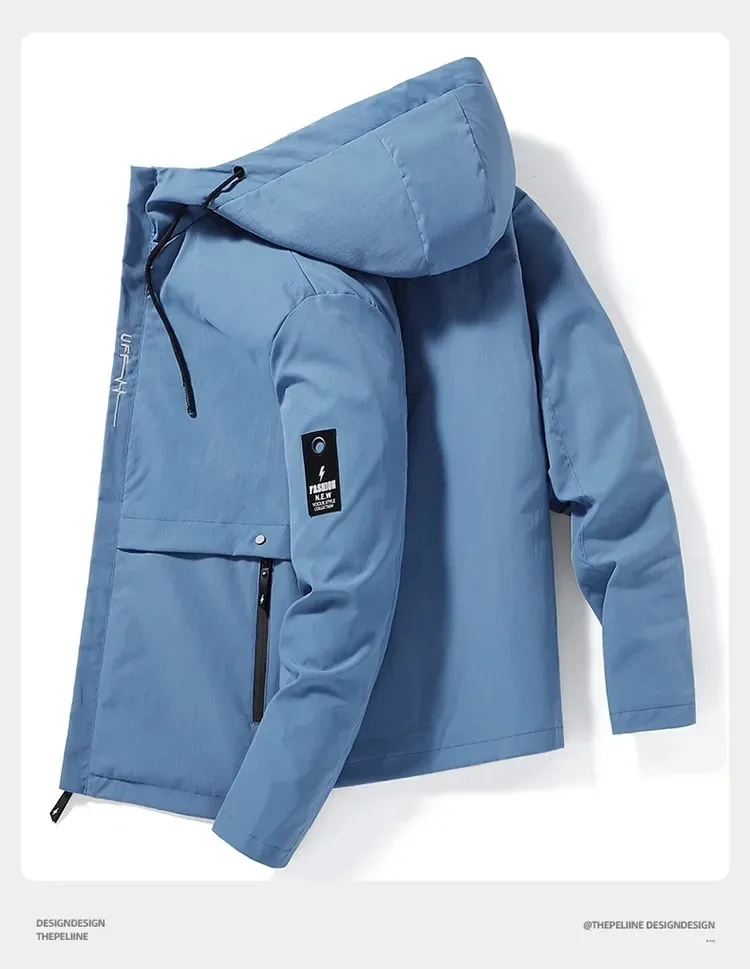 2024 Hot selling Jackets Spring and Autumn New Men\'s Windproof Cycling Zipper Casual Work Fashion Outdoor Adventure Jack