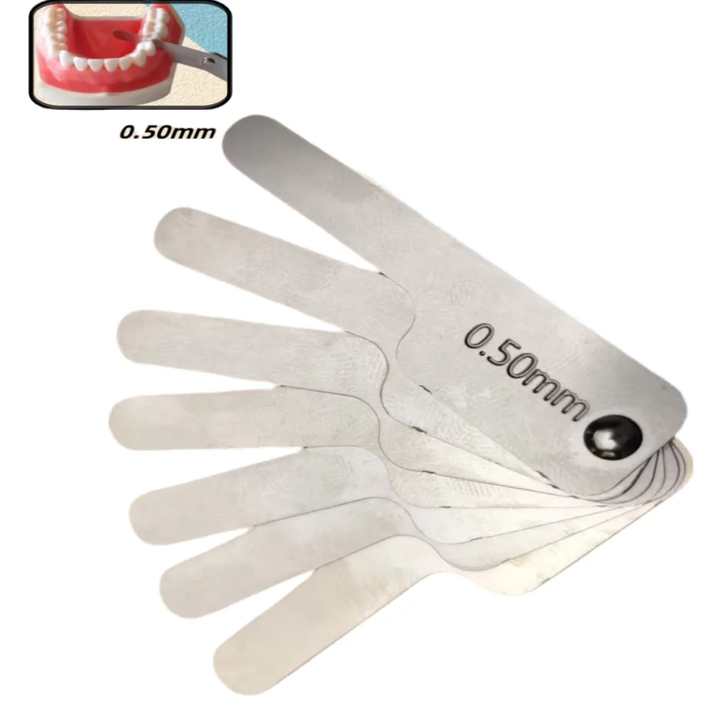 

Межпроксимальная измерительная линейка для полости рта — возвратно-поступательная система IPR из нержавеющей стали для измерения зазоров в зубах и ортодонтическая