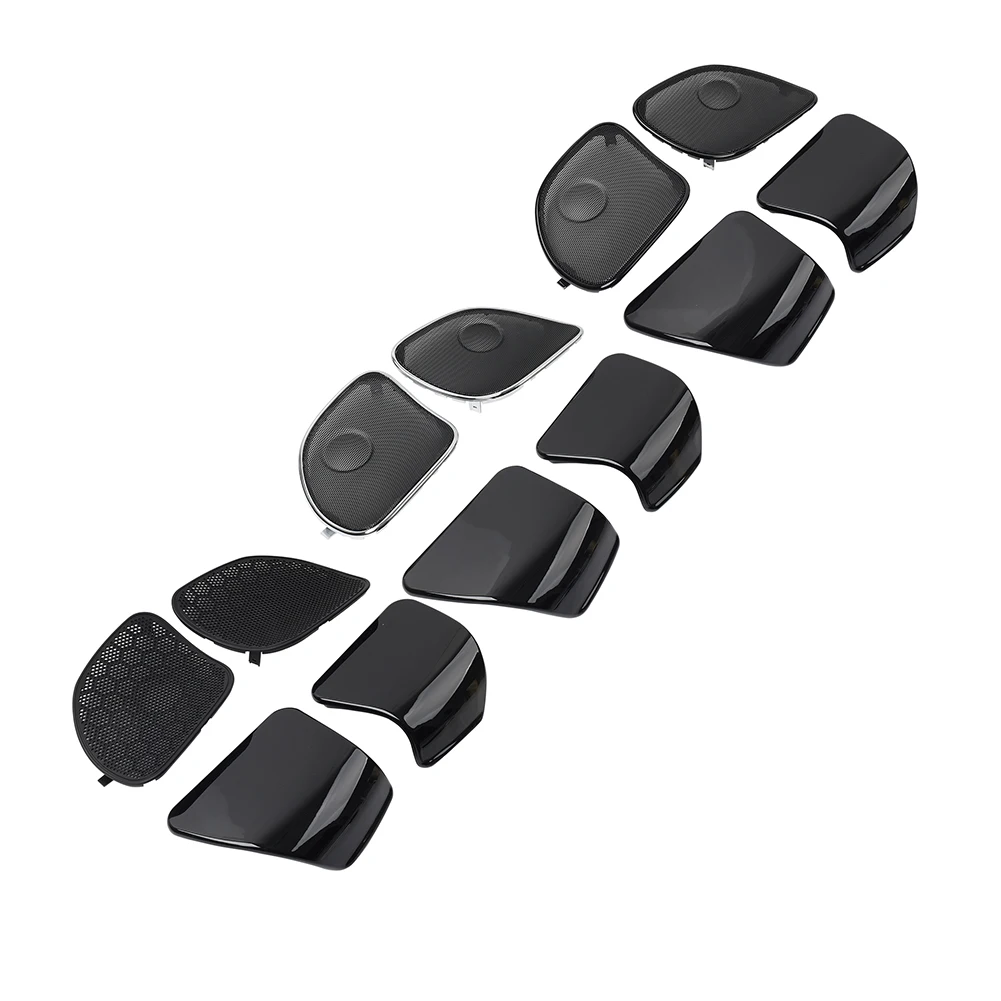 Black Front Speaker Grilles Inner Fairing Glove Box Doors Cover For Harley Davidson Road Glide FLTRX 2015-2023