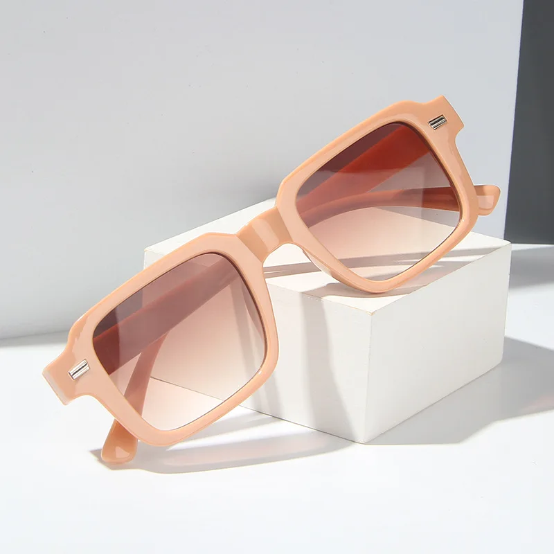 Retro Rice Staple Rechteckige Sonnenbrille mit kleinem Rahmen für Damen – Detail 8