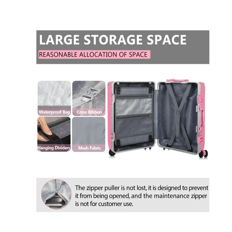 Ensemble de bagages durables pour hommes et femmes, roue tournante PC + ABS, valise de luxe, bagage à main, voyage d'embarquement, nouveau, 2024, 20, 24, 26/28