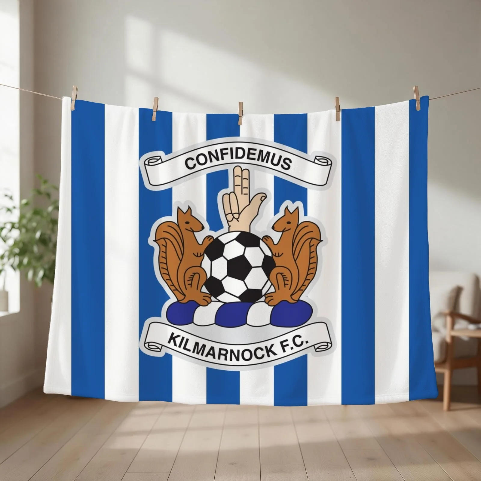 Kilmarnock football club logo - Stripes Throw Blanket Sofas anime Travel Soft Plaid Blankets