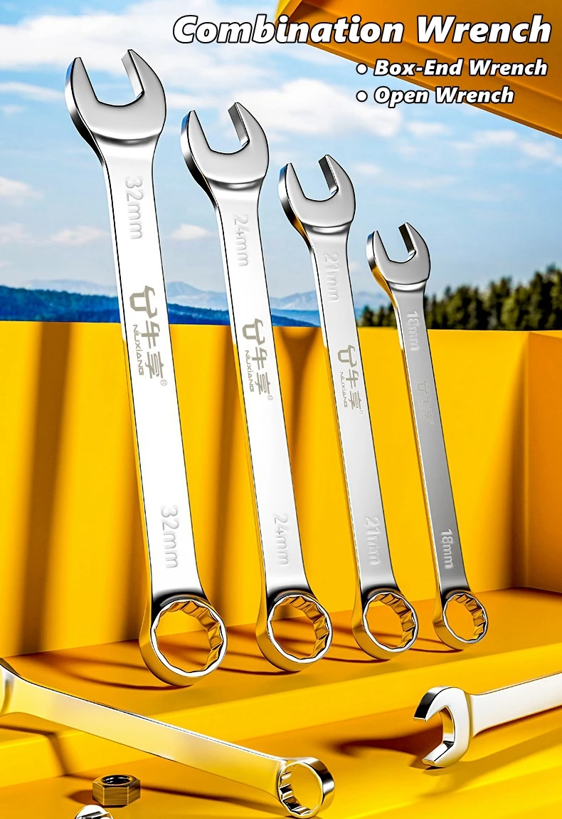 Mini Metric Combination Wrench Spanner Box-End Wrench & Open-End Wrench Ring Spanner 6mm 7mm 8mm 9mm 10mm 11mm 12mm