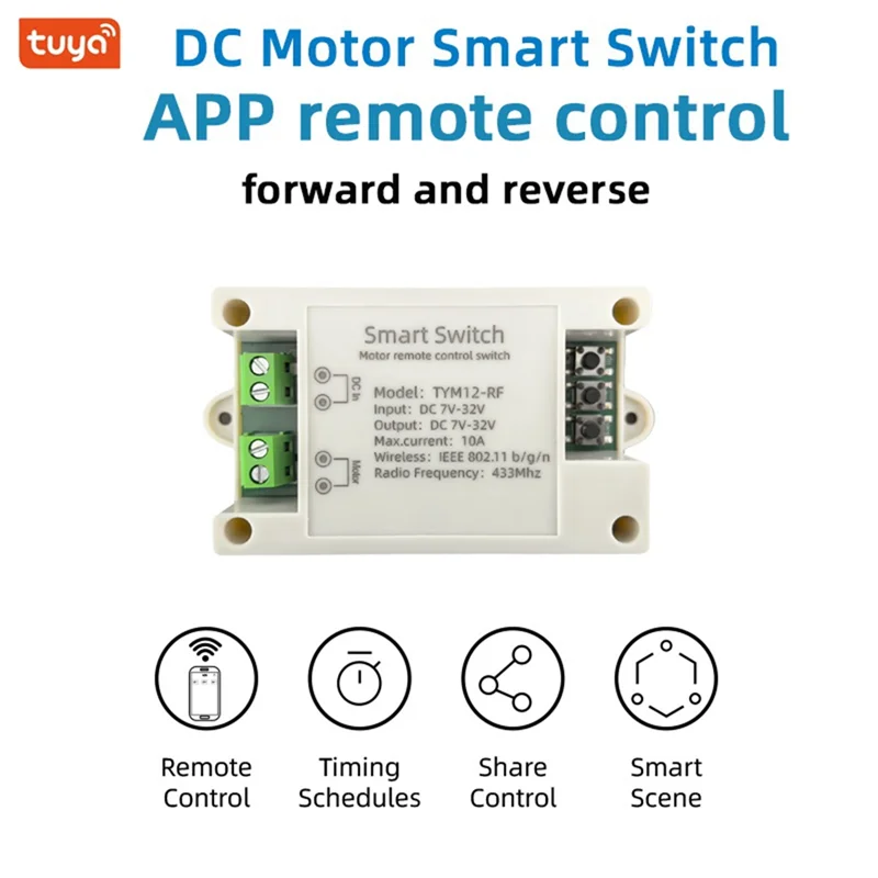 

ABGI-Tuya Wi-Fi управляемый DC12V 24V 32V электрический линейный привод двигатель RF433 пульт дистанционного управления работает для Alexa/Google Home Smart Life