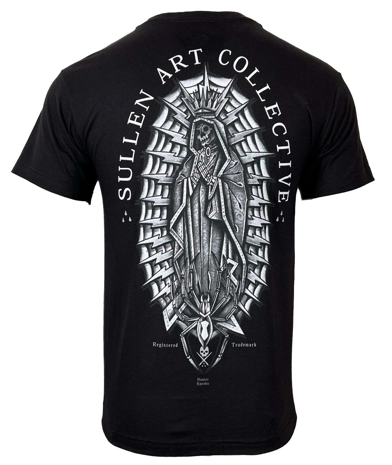 Sullen Men's Shirt HR SPANKS NIGHTMARE Jet Black Tattoo Skull Premium Quality High-end Luxury Unisex Style Both of Men and Women