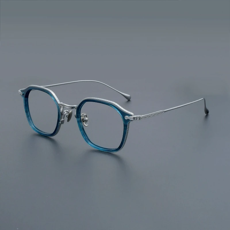 اليابانية اليدوية مربع العلامة التجارية مصمم التيتانيوم وصفة طبية قصر النظر إطارات النظارات LO-08 النظارات الرجعية للرجال والنساء